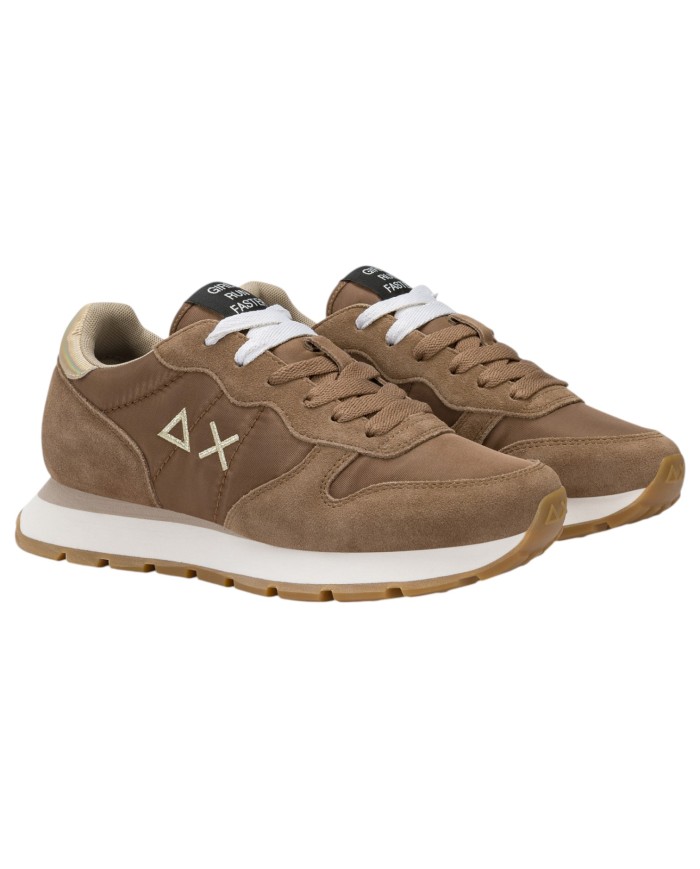 Sneakers Donna Sun 68 Δ X Ally Gold Silver Mesh Suede Volpe