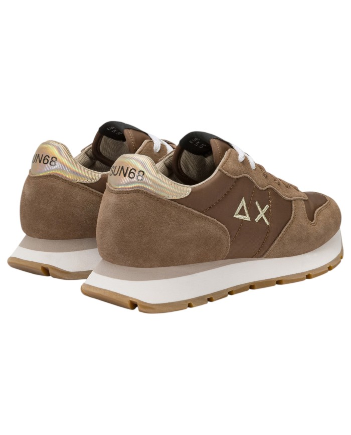 Sneakers Donna Sun 68 Δ X Ally Gold Silver Mesh Suede Volpe