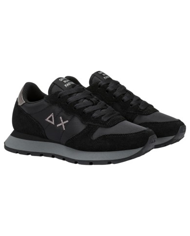 Sneakers Donna Sun 68 Δ X Ally Gold Silver Mesh Suede Nero Grigio Medio