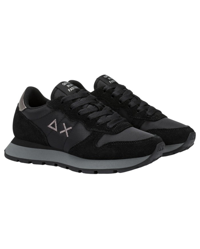 Sneakers Donna Sun 68 Δ X Ally Gold Silver Mesh Suede Nero Grigio Medio
