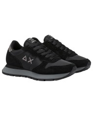 Sneakers Donna Sun 68 Δ X Ally Gold Silver Mesh Suede Nero Grigio Medio