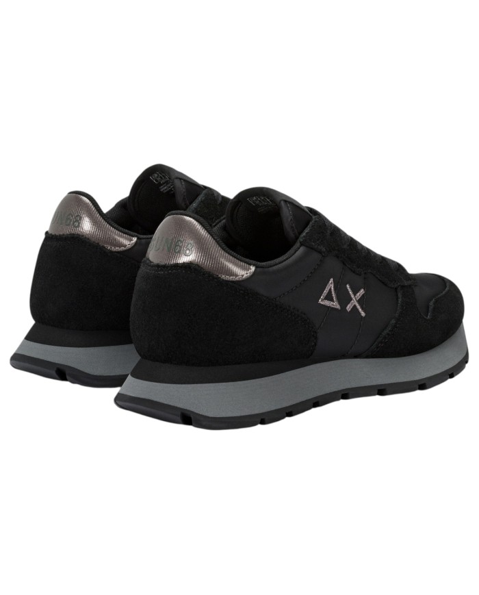Sneakers Donna Sun 68 Δ X Ally Gold Silver Mesh Suede Nero Grigio Medio