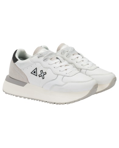 Sneakers Donna Sun 68 Δ X Big Ally Leather Bianco Panna
