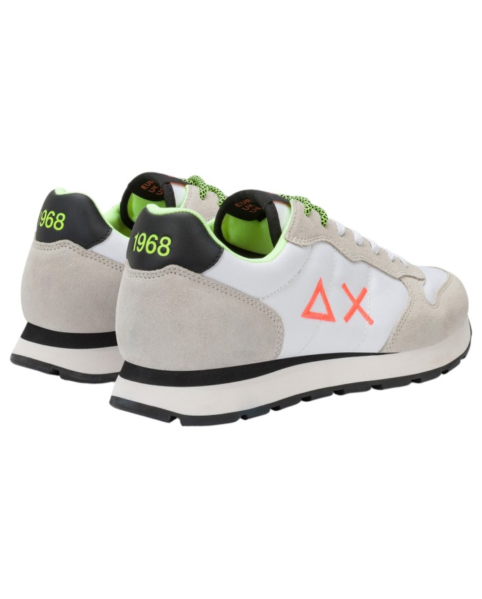 Sneakers Uomo Sun 68 Δ X Tom Fluo Mesh Suede White Multicolor