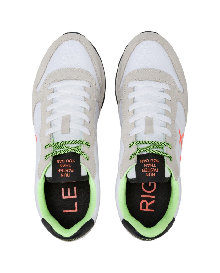 Sneakers Uomo Sun 68 Δ X Tom Fluo Mesh Suede White Multicolor