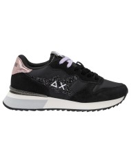 Sneakers Donna Sun 68 Δ X Stargirl Glitter Logo Mesh Suede Nero