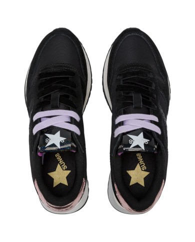 Sneakers Donna Sun 68 Δ X Stargirl Glitter Logo Mesh Suede Nero