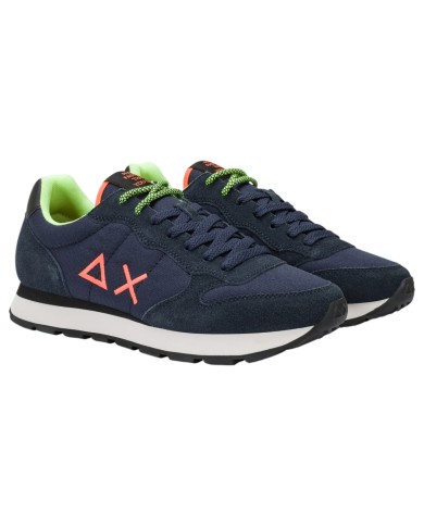 Sneakers Uomo Sun 68 Δ X Tom Fluo Mesh Suede Navy Blue Multicolor