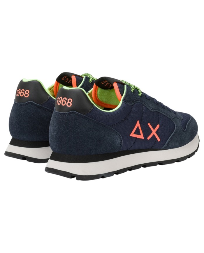 Sneakers Uomo Sun 68 Δ X Tom Fluo Mesh Suede Navy Blue Multicolor