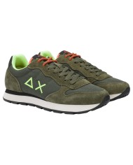 Sneakers Uomo Sun 68 Δ X Tom Fluo Mesh Suede Militare Scuro Multicolor
