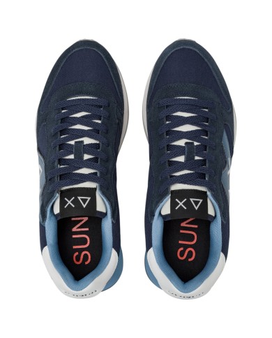 Sneakers Uomo Sun 68 Δ X Jaki Solid Suede Leather Navy Blue