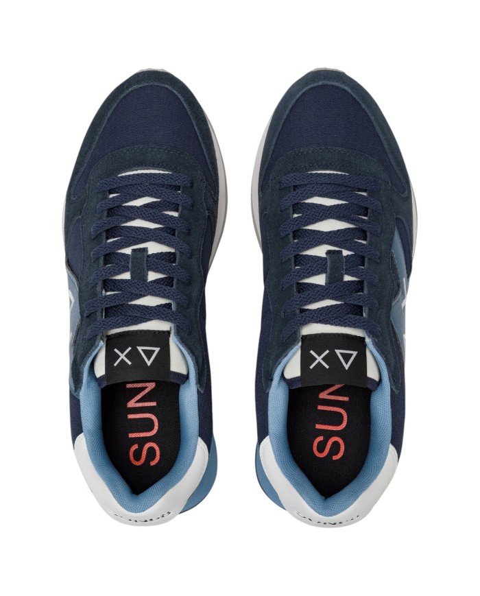 Sneakers Uomo Sun 68 Δ X Jaki Solid Suede Leather Navy Blue