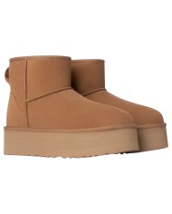 Stivale Donna UGG Classic Mini Platform Montone Chestnut