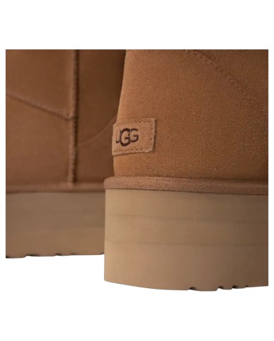 Stivale Donna UGG Classic Mini Platform Montone Chestnut