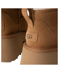 Stivale Donna UGG Classic Ultra Mini New Heights Platform Montone Chestnut