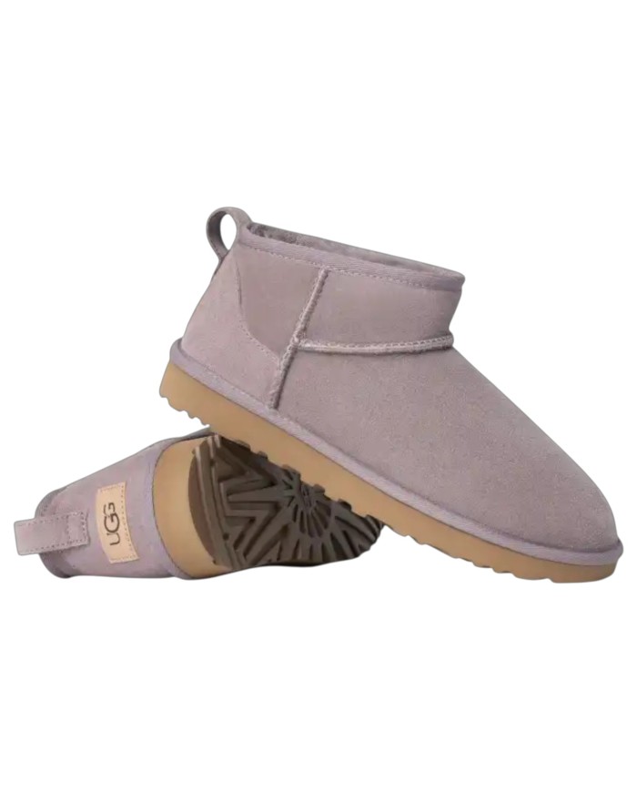 Stivale Donna UGG Classic Ultra Mini Montone Idrorepellente Sugar Plume Lilac