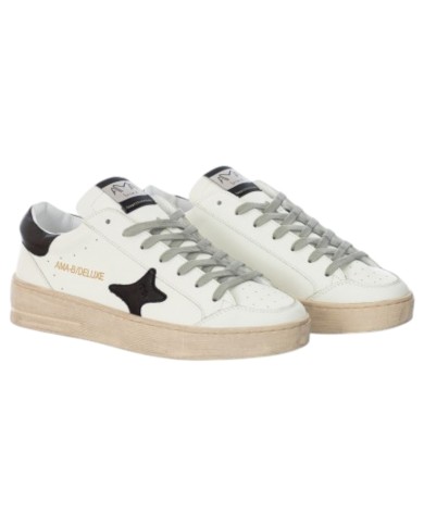Sneakers Ama Brand Uomo Slam Ama B Deluxe Leather White Black