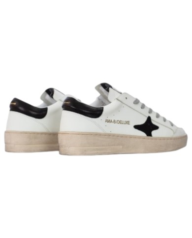 Sneakers Ama Brand Uomo Slam Ama B Deluxe Leather White Black