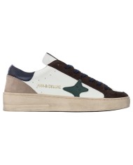 Sneakers Ama Brand Uomo Slam Ama B Deluxe Leather White Multicolo