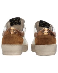 Sneakers Ama Brand Donna Slam Ama B Deluxe  White Brown Glitter