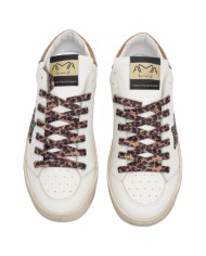 Sneakers Ama Brand Donna Slam Ama B Deluxe  White Brown Glitter