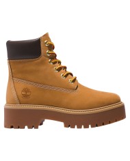 Stivaletto Donna Platform Timberland Stone Street 6 In Lace Waterproof Wheat Camel