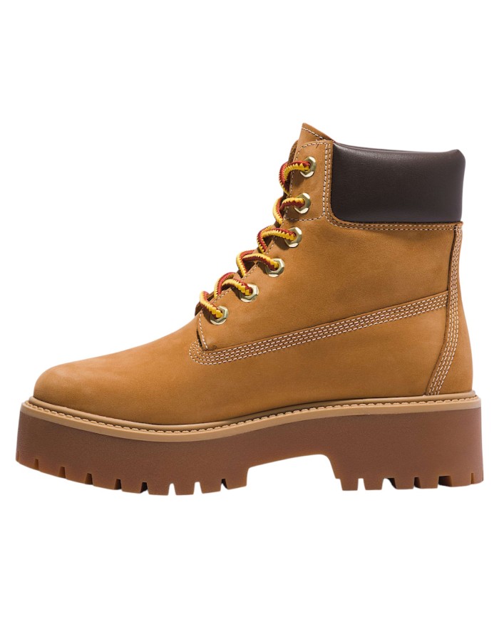 Stivaletto Donna Platform Timberland Stone Street 6 In Lace Waterproof Wheat Camel