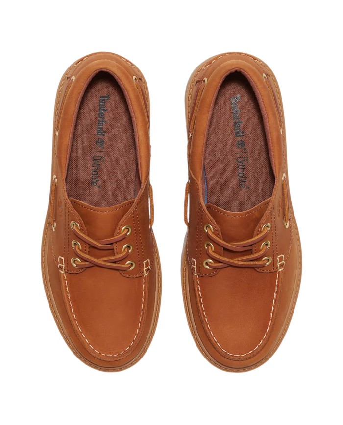 Mocassino Donna Platform Timberland Scarpa da Barca con Plateau Stone Street Boat Shoe Rust Nubuck Camel