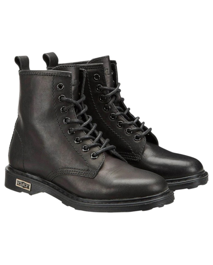 Stivaletto Donna Cult Sabbath 420 Anfibio Mid W Leather Black