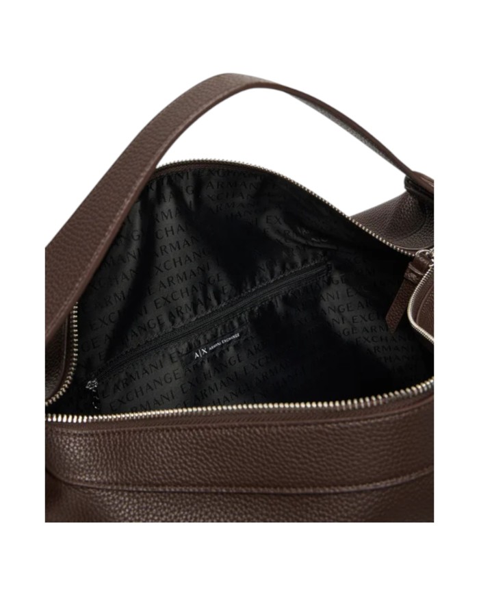 Borsa A Spalla Armani Exchange Donna Hobo Susie Leather Hot Fudge Brown