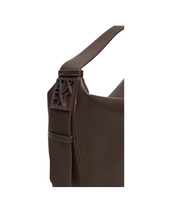 Borsa A Spalla Armani Exchange Donna Hobo Susie Leather Hot Fudge Brown
