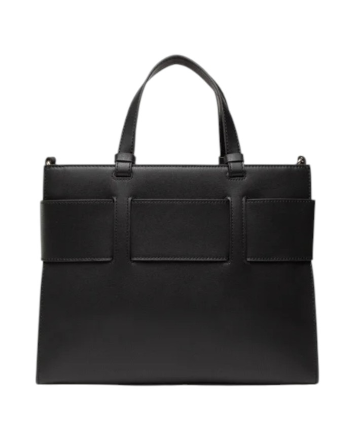 Tote Bag Donna Armani Exchange Fibbia Logo Leather Black