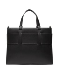 Tote Bag Donna Armani Exchange Fibbia Logo Leather Black
