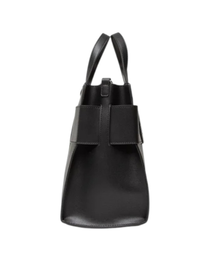 Tote Bag Donna Armani Exchange Fibbia Logo Leather Black