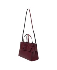 Tote Bag Donna Armani Exchange Fibbia Logo Leather Groove Bordeaux