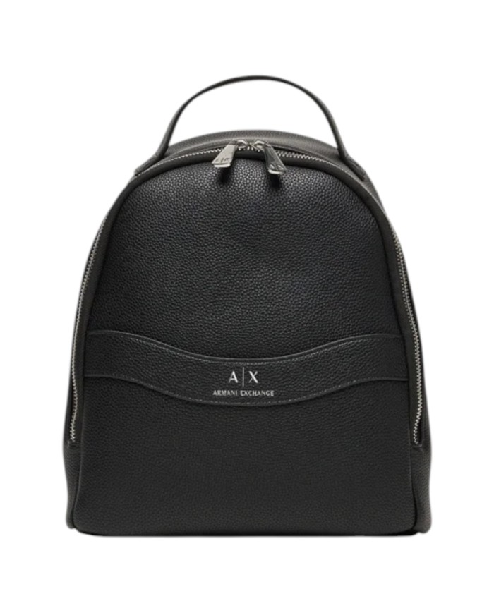 Zaino Donna Armani Exchange Line Logo Leather Black