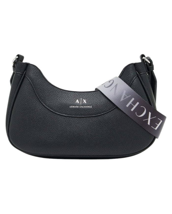 Tracolla Donna Armani Exchange Hobo Logata Leather Black