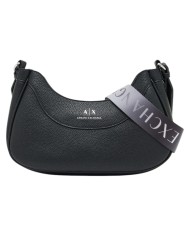Tracolla Donna Armani Exchange Hobo Logata Leather Black