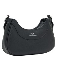 Tracolla Donna Armani Exchange Hobo Logata Leather Black