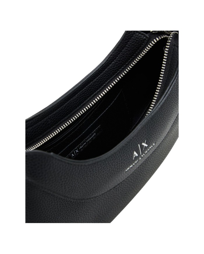 Tracolla Donna Armani Exchange Hobo Logata Leather Black