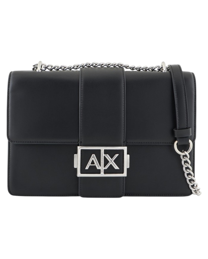 Borsa A Spalla Donna Armani Exchange A X Logo Leather Black