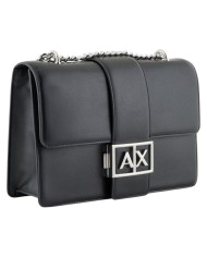 Borsa A Spalla Donna Armani Exchange A X Logo Leather Black