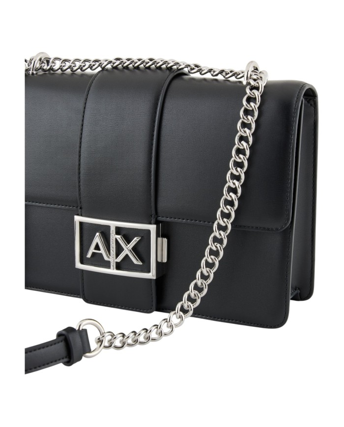 Borsa A Spalla Donna Armani Exchange A X Logo Leather Black