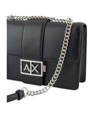 Borsa A Spalla Donna Armani Exchange A X Logo Leather Black