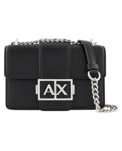 Borsa A Spalla Donna Armani Exchange A X Logo Leather Black