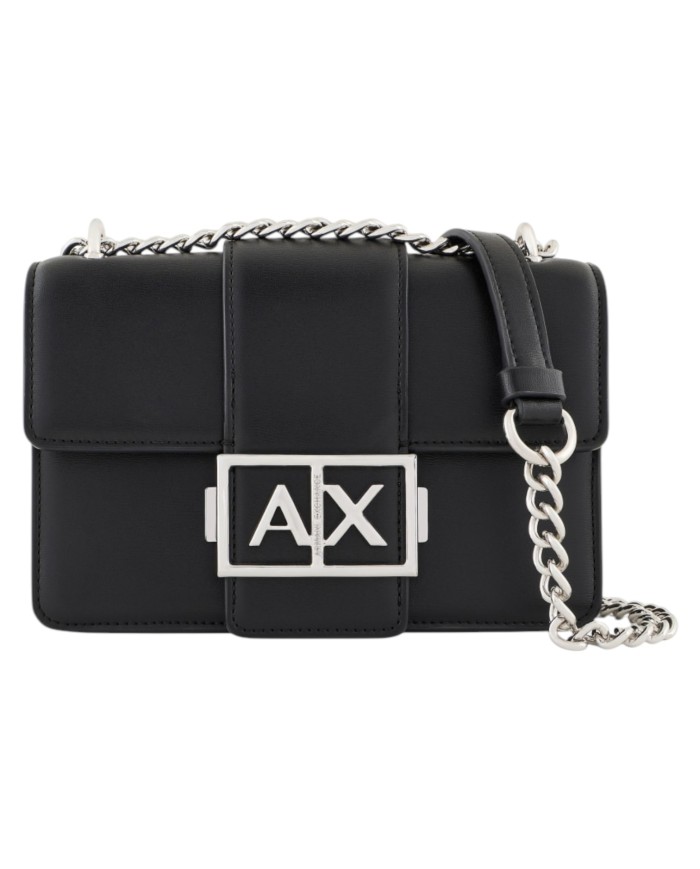 Borsa A Spalla Donna Armani Exchange A X Logo Leather Black