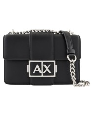 Borsa A Spalla Donna Armani Exchange A X Logo Leather Black