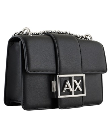 Borsa A Spalla Donna Armani Exchange A X Logo Leather Black