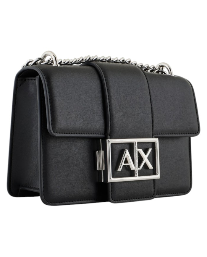 Borsa A Spalla Donna Armani Exchange A X Logo Leather Black