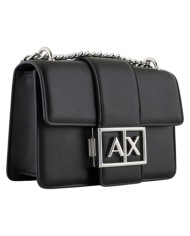 Borsa A Spalla Donna Armani Exchange A X Logo Leather Black
